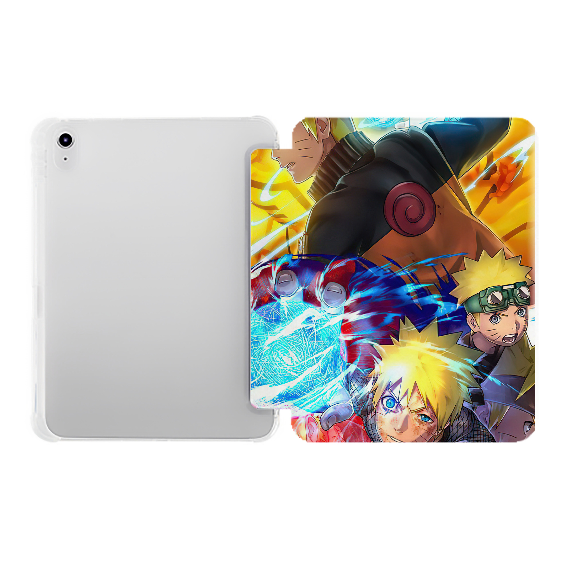 （画像用） NARUTO -ナルト- NARUTO -ナルト- 疾風伝 IPad ケース ペン収納付き 三つ折りスタンド PUレザー×シリコン 対応機種9.5/10.5/10.9インチ